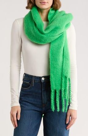 Kurt Geiger Solid Neon Scarf in Fluroescent Green at Nordstrom Rack