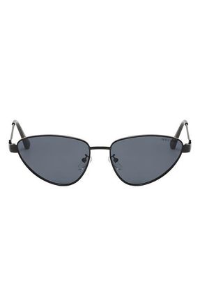Fifth and Ninth Jasmine 58mm Polarized Cat Eye Sunglasses in Black /Black at Nordstrom
