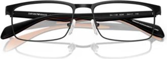 Emporio Armani 0ea1149 Rectangular Black Eyeglasses with Adjustable Nose Pads