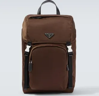 Prada Re-Nylon leather-trimmed backpack