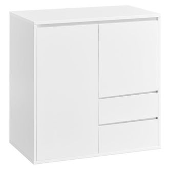 Vasagle Aparador de almacenaje con puertas y 2 cajones de color blanco