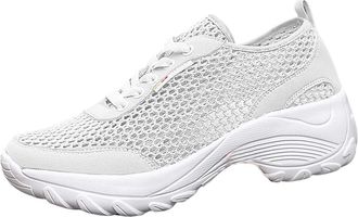 Generic Women Plantar Fasciitis Platform Gym Trainers Womens Shoes Ethnic Casual Shoes Summer Fashion Hollow Breathable Flat Heel Soft Sole Casual Gym Sneaker