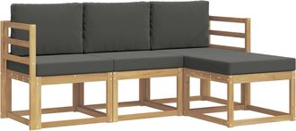 vidaXL Conjunto De Sof&aacute;s De Exterior 4 Uds. Vidaxl