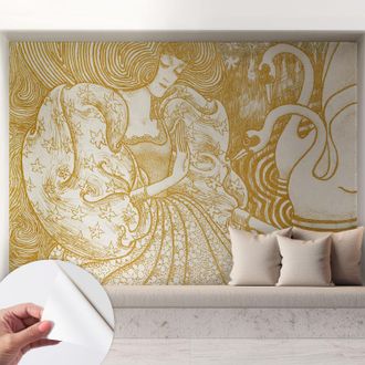 Tulup Fotomurale Adesivo Stickers - Murali Decorativo - Soggiorno Moderno - Effetto Realistico - Eleganza Femminile 208x146 Cm