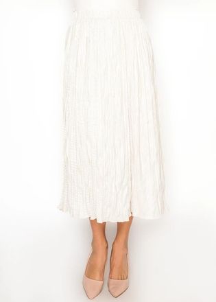 YAL New York Crinkle Texture Midi in Cream