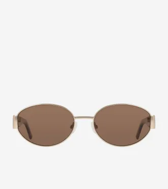 Cole Haan Womens Womens Luxe Oval Sunglasses - Medium Pink