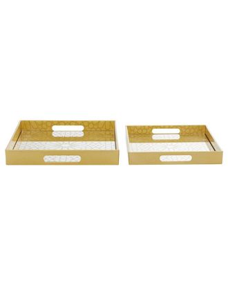 CosmoLiving by Cosmopolitan Cosmoliving By Cosmopolitan Set Of 2 Serving Trays