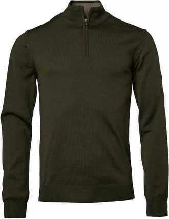 Chevalier Aston Half Zip Merino Pullover Merinopullover f&uuml;r Herren | oliv