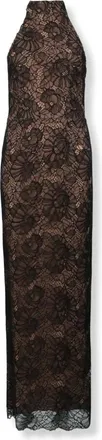 Rotate Lace Halterneck Dress - female - ROTATE Birger Christensen - Gowns - Black - L - Dresses