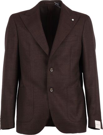 L.B.M. 1911 Brown Tailored Wool Blazer