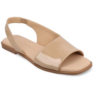 Journee Collection Women & apos;s Brinsley Medium and Wide Width Flat Sandals