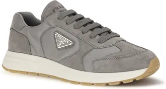 Prada Mens Prax 01 Re-Nylon Sneakers Acciaio