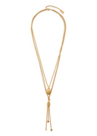 Chlo&eacute; The Chlo&eacute; Mini Paddington Layered Charm Necklace - Gold - One Size