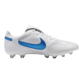 Nike Heren Premier 3 Classic Leather Firm Ground Voetbalschoenen (Wit/Blauw)