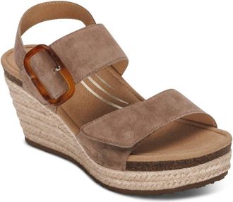 Aetrex Womens Ashley Platform Wedge In Taupe
