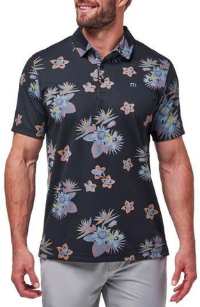 Travis Mathew Secluded Island Floral Piqu&eacute; Polo in Black at Nordstrom Rack, Size Xxx-Large