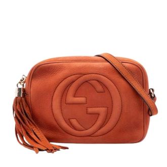 Gucci Pre-owned Soho Disco Crossbody Bag - Dames - Pre-owned - Oranje - Maat: ONE Size