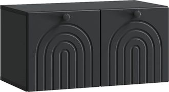 vidaXL Mueble Para Tv De Pared Negro 59,5 X 31 X 30 Cm Vidaxl