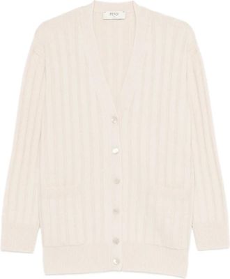 Fendi Truien & Vesten, Dames, Beige, S, Kasjmier, Cardigan