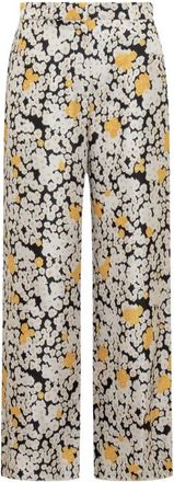 Lanvin Wijde Pijpen Fluid Broek - Dames - Straight fit broeken - Zwart - XS - Broeken