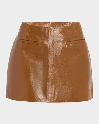 A.L.C. Cowan Leather Mini Skirt