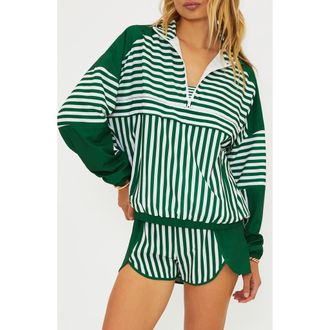 Beach Riot Vespera Half-Zip Jacket in La Palma Stripe at Nordstrom, Size X-Small