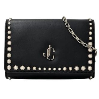 Jimmy Choo London Pre-owned Clutch & Shoulder Bag - Dames - Vintage Schoudertas - Zwart - ONE Size - Leer - Vintage