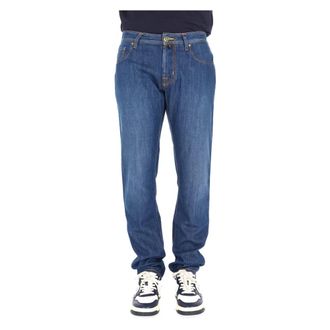 Jacob Cohen Straight Jeans, male, Blue, Size: W33 Bard Limited Edition Jeans