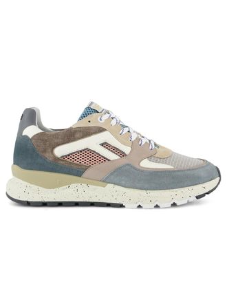 Floris Van Bommel Lage sneakers Floris van Bommel blauw en beige effen