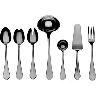 Mepra Dolce Vita Serving Set - 7 Pieces in Black Gold at Nordstrom