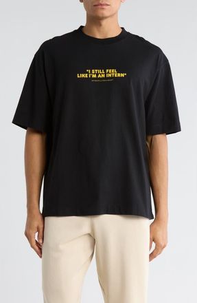 Off-white Intern Skate Cotton Graphic T-Shirt in Black And Yellow at Nordstrom Rack, Size Xxx-Large