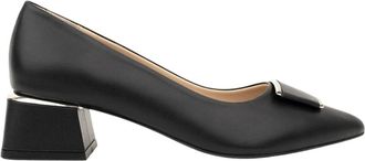 Sergio Moretti Klassieke Gesloten Pumps - Dames - Pumps - Zwart - 40 EU - Leer - Schoenen