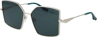Trussardi Metalen Zonnebril - Dames - Zonnebrillen - Grijs - ONE Size - Accessoires