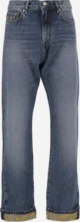 Versace Blue Barocco Detail Jeans