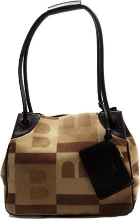 Bally Pre-owned Shoulder Bags, female, Brown, Size: ONE SIZE Pre-owned Canvas shoulder-bags