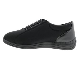 Drew Womens Tulip Shoes In Black/black Stretch
