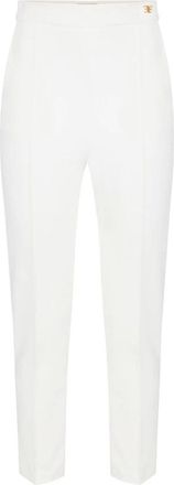 Elisabetta Franchi Pantalon van technische stof - Dames - Broeken - Wit - Maat: L Polyamide