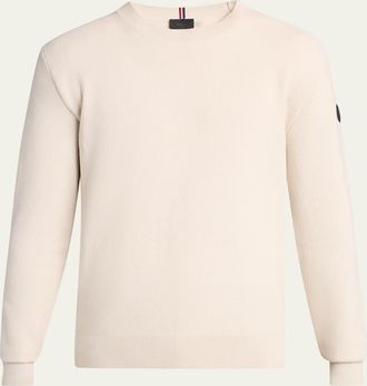 Moncler Mens Waffle-Knit Cotton Sweater