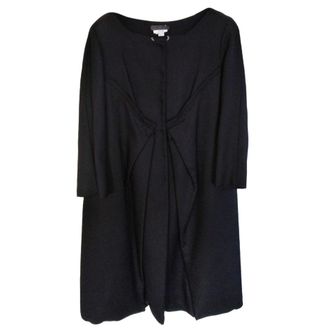 Alberta Ferretti cotton black winter coat Size S