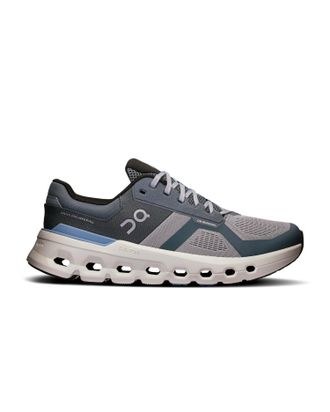 On Mens Cloudrunner 2 Shoes In Alloy Chambray