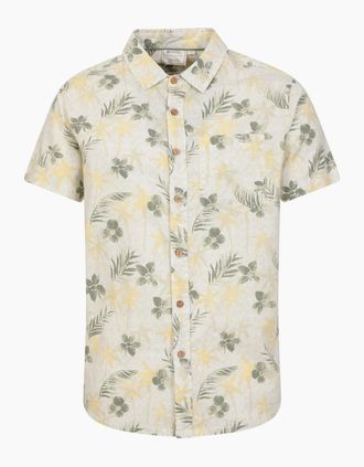 Mountain Warehouse Mens Mountain Warehouse Mens Tropical Short-Sleeved Shirt - Green - Size: 48/Regular