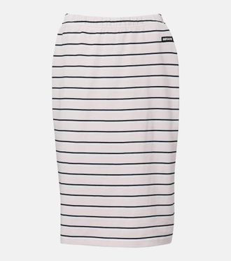 Rotate Sasseline striped cotton jersey pencil skirt