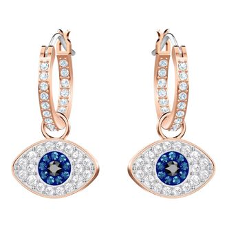 Swarovski Dames Creolen Boze Oog Blauw Symbolica 5425857 - Dames - Oorbellen - Roze - ONE Size - Accessoires