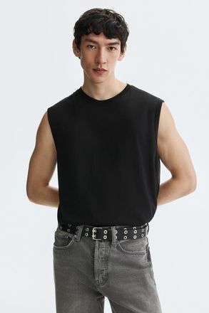 H&M Coolmax Regular Fit Vest Top in Black at Nordstrom, Size X-Small