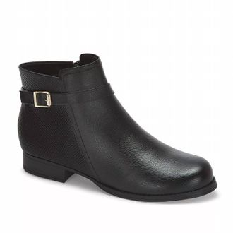 Andrea Womens Low Heel Booties In Black