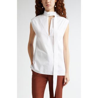 Bite Studios Organic Cotton Scarf Top in White at Nordstrom Rack, Size 4 Us / 36 Eu