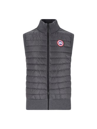 Canada Goose Grey HyBridge Knit Merino Wool Padded Sweater Vest