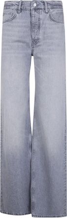 Anine Bing Jeans, Dames, Grijs, W28, Straight Jeans