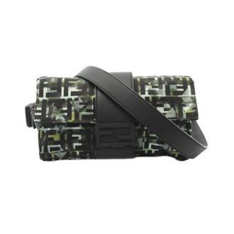 Fendi Pre-owned Belt Bags, male, Black, Size: ONE SIZE Pre-owned Mamma Baguette Nylon Waist Bag