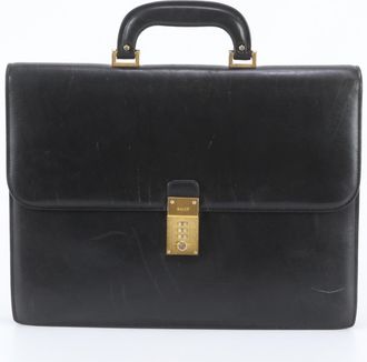 Bally Black Leather Briefcase (Pre-Owned)